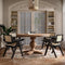 Rattan Dining Chairs Set of 4, Farmhouse Wicker Dining Chairs with Cane Seat Accent Armchair for Dining Room Kitchen Restaurant, Walnut