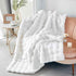 RYNGHIPY Faux Fur Throw Blanket Double Sided Thick and Warm Plush Fluffy Faux Rabbit Fur Decoration for Couch Sofa Chair and Bed Cream Winter Blanket (Ivory, 51''x63'')