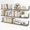 Heimlove 48 Inch Large Floating Bookshelves Set of 3,Wall Mounted Bookshelves,Heavy Duty Bracket Shelves for Living Room,Bedroom,Kitchen,Laundry Room Storage & Decor,Rustic Silver Grey