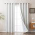 Blackout Curtains for Room Darkening Window Drapes with Rod Pocket 2 Panels Set-White