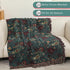 Boho Fall Throw Blanket for Bed，100% Ultra Cotton Soft Breathable Bed Throw Floral Printed Farmhouse Decor Rustic Bed Throws for Couch Sofa Quilt 90" x 98"