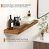 Floating Shelves - 10.3 Inch Deep Wall Shelf for Decor & Storage - Wall Mounted Display Shelving with Invisible Heavy-Duty Metal Bracket - 36" W x 10.3" D x 1.8" H - Set of 1 - Rustic Brown