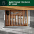 ROYAL CRAFT WOOD Luxury Bamboo Kitchen Drawer Organizer - Silverware Organizer - Utensil Holder and Cutlery Tray with Grooved Drawer Dividers for Flatware and Kitchen Utensils (9 Slot, Brown Bamboo)