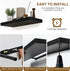 Fun Memories Black Floating Shelves 36 Inch Long, 8 Inch Deep Floating Shelf for Wall, 36" W x 8" D Wall Shelves Set of 2, Black Deep Floating Shelves for Bedroom, Living Room, Kitchen