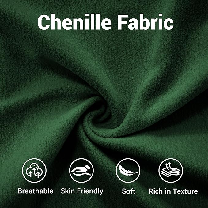 Modular Sectional Sofa, Cloud Couch U Shaped Sectional Couches for Living Room, Green Couch Oversized Loveseat with Movable Ottoman, Modern Deep Seat Sofa with Throw Pillows, Chenille