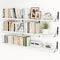 Heimlove 48 Inch Large Floating Bookshelves Set of 3,White Wall Mounted Bookshelves,Heavy Duty Wooden Shelves for Living Room,Bedroom,Kitchen,Laundry Room Storage & Decor