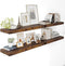 12" Deep Floating Shelves for Wall 55 Inches Long, Heavy Duty Wall Shelves for Bedroom Bathroom Kitchen Laundry Room, Farmhouse Rustic Shelves for Home Decor, 55" X 12" X 2" Set Of 2, Rustic Brown