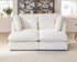 Oversized Modular Sofa, Extra Deep Cloud Corduroy Sectional Couch with Ottoman Chaise, Fluffy Corduroy 4 Seater Couch Bed for Living Room, Villa (Sofa Bed 4 Seater, Corduroy White)