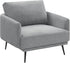Oversized Accent Chair for Living Room Chairs Reading Arm Chair Comfy Modern Single Sofa Side Chairs with Metal Legs & Soft Cushion for Bedroom, Balcony,Waiting Room (Polyester, Grey)