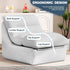 Misolant Bean Bag Chairs，Big Corduroy Fabric Sofa Bean Bag Chair for Adults and Teens with High-Resilience Sponge, Non-Slip Base Floor Lounge Sofa for Home, Living Room, Bedroom, Gaming Light Gray