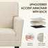 COLAMY Accent Chair Set of 2 for Living Room, Modern Upholstered Fabric Accent Armchair with Back, Soft Single Sofa Chair with Arms for Bedroom/Office/Reception Room, Oatmeal