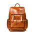 Vortex Leather Backpack: Tan Brown