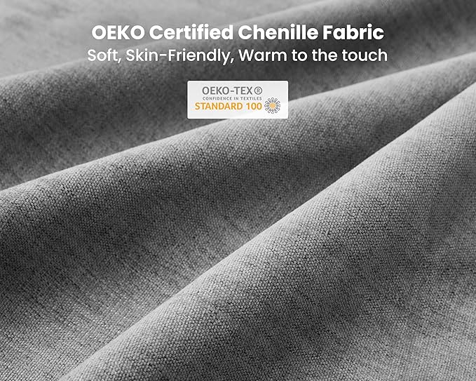 Oversized Modular Sofa, Extra Deep Cloud Chenille Sectional Couch with Ottoman Chaise, Fluffy Chenille 6 Seat U-Shaped Sofa for Living Room, Villa (U Shape 6 Seater, Chenille Grey)