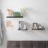 JOOM Black Floating Shelves for Wall Storage, Metal Wall Shelves for Living Room, Bathroom, Kitchen, 16” Display Shelves for Collectibles(2 PCS)