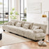 Modular Sectional Sofa Cloud Couch 4-Seater Deep Seat Sofa Couch, Oversized Couch Bed Sectional Couch with Round Bolster Armrests 6 Pillows, Modern Sofa Chair Comfy Couch