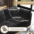 118" 3-Seater Cloud Sofa,Modular Sectional Couch,Modern Deep Seat Upholstered Couches with Plush Corduroy Fabric for Living Room Furniture,Bedroom and Apartment,No Assembly Required,Black