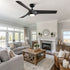 Reversible Quiet Motor Ceiling Fan Light With ABS Blades - Black / Gray