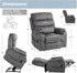 Power Lift Recliner Chair for Adults Elderly Lay Flat Velvet Recliners with Massage Heating, Extended Footrest, Wireless Charging Device, USB Ports, Cup Holder, Lumbar Pillow