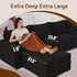 HOOOWOOO Modular Sectional Sofa Couch,Matching Free Combination Cloud Couch Armless Chair(Black Corduroy)