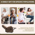 Oversized Power Lift Recliner Chair for Elderly with Massage Heat, Brown Velvet Electric Lay Flat Recliners with Cup Holders, Side Pockets, Infinite Position, Gift for Family