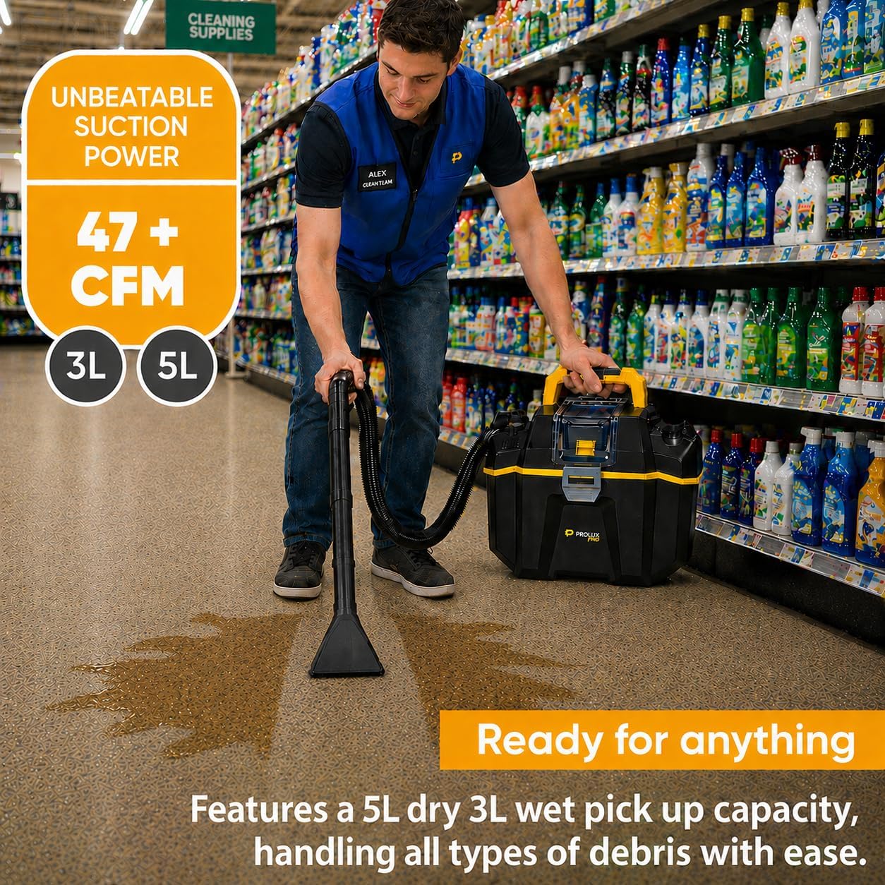 Prolux PLCTB Cordless Commercial Wet/Dry Tool & Travel Vacuum