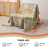 Boho Fall Throw Blanket for Bed，100% Ultra Cotton Soft Breathable Bed Throw Floral Printed Farmhouse Decor Rustic Bed Throws for Couch Sofa Quilt 60" x 80"-Orange& Sage Green