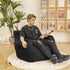 Bean Bag Chair with Filler, Bean Bag Sofa with Tufted Soft Stuffed Filling, Fluffy and Lazy Sofa, Comfy Cozy BeanBag Chairs with Memory Foam for Dorm, Apartment, Living Room (Black)