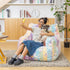 Recaceik Bean Bag Chair, Bean Bag Sofa Chair with Armrests Stuffed High-Density Foam, Lazy Sofa Comfy Chairs BeanBag Chair for Adults in Living Room,Bedroom Reading