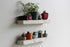 Urban Legacy Reclaimed Barnwood Planks | Floating Shelves for Wall w/Flush Mount Shelf Bracket Set Included | Set of 2 (White Wash, 18"x 4.5"x 2")