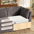 Modular Sectional Sofa, 130.7" L Shaped Couch Set for Living Room, 4-Seater Comfy Cloud Couches with Movable Ottoman, DIY Combination, Plush Corduroy, Gray