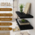Fun Memories Black Floating Shelves 36 Inch Long, 8 Inch Deep Floating Shelf for Wall, 36" W x 8" D Wall Shelves Set of 2, Black Deep Floating Shelves for Bedroom, Living Room, Kitchen