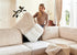 Nolany Sectional Couch with Storage Ottoman, U Shape Sectional Sofa with Chaise, Corduroy Modular Sectional Couches for Living Room, Beige
