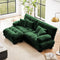 Modular Sectional Sofa, Comfy Cloud Couch Oversized Loveseat with Ottoman, Sectional Couches for Living Room, Modern Chenille L Shaped Couch, Sleeper Deep Seat Sofa with Throw Pillows, Green