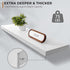 Floating Shelves - 10.3 Inch Deep Wall Shelf for Decor & Storage - Wall Mounted Display Shelving with Invisible Heavy-Duty Metal Bracket - 48" W x 10.3" D x 1.8" H - Set of 1 - Rustic White