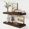 30 Inch Floating Shelves, 12 Inch Deep Floating Shelf for Wall, Rustic Deep Shelves for Books, Bathroom, Living Room, Kitchen, 30 x 12 x 2 Wood Floating Shelves, Rustic Brown Color, Set of 2