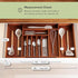 Premium Silverware, Flatware and Utensil Organizer for Kitchen Drawers, Food-Safe Contract Grade, Expandable from 16 to 28 In, Natural Acacia