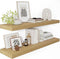12 Inch Deep Floating Shelves 36 inch Long, 36 x 12 Wide Wall Shelves with Invisible Brackets, Heavy Duty Shelf for Bedroom Bathroom Living Room Kitchen Office Home Decor, Modern Shelf Set of 2, Oak