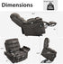 27in Extra Wide Power Lift Recliner Chair for Big Tall with Extended Footrest Heat Massage, Oversized Electric Lift Recliner Chairs for Adults Elderly Seniors, Arm Storage & Cup Holders