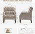 Kidol & Shellder Oatmeal Oversized Accent Chair for Living Room Set of 2 Modern Reading Chair with Back Wide Upholstered Comfy Single Sofa Chair Bedroom Lounge Side Corner Boucle Fabric Armchair