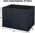 SIMPLE HOUSEWARE 15 x 13 Inch Collapsible Fabric Storage Bin with Handles, 2 Pack, Black