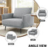 Oversized Accent Chair Set of 2 for Living Room Chairs Reading Arm Chair Comfy Modern Single Sofa Side Chairs with Metal Legs & Soft Cushion for Bedroom, Balcony,Waiting Room (Polyester, Grey)