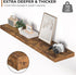 Floating Shelves - 10.23 Inch Deep Wall Shelf for Decor & Storage - Wall Mounted Display Shelving with Invisible Heavy-Duty Metal Bracket - 48" W x 10.23" D x 1.8" H - Set of 1 - Rustic Brown