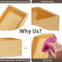 Kitchen Drawer Organizer Tray, Stackable Bamboo Deep Drawer Organizer for Large Silverware, Utensils, Cutlery, Flatware,Junk Drawer, Dresser, Bathroom, 17" x 6" x 2.5" (Set of 2)