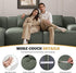 122" Modern L Shaped Modular Sectional Sofa, Boneless Couches for Living Room with Ottoman,4 Seater Convertible Chenille Cloud Couch Sofa Set, No Assembly Required, Green 1 PCS