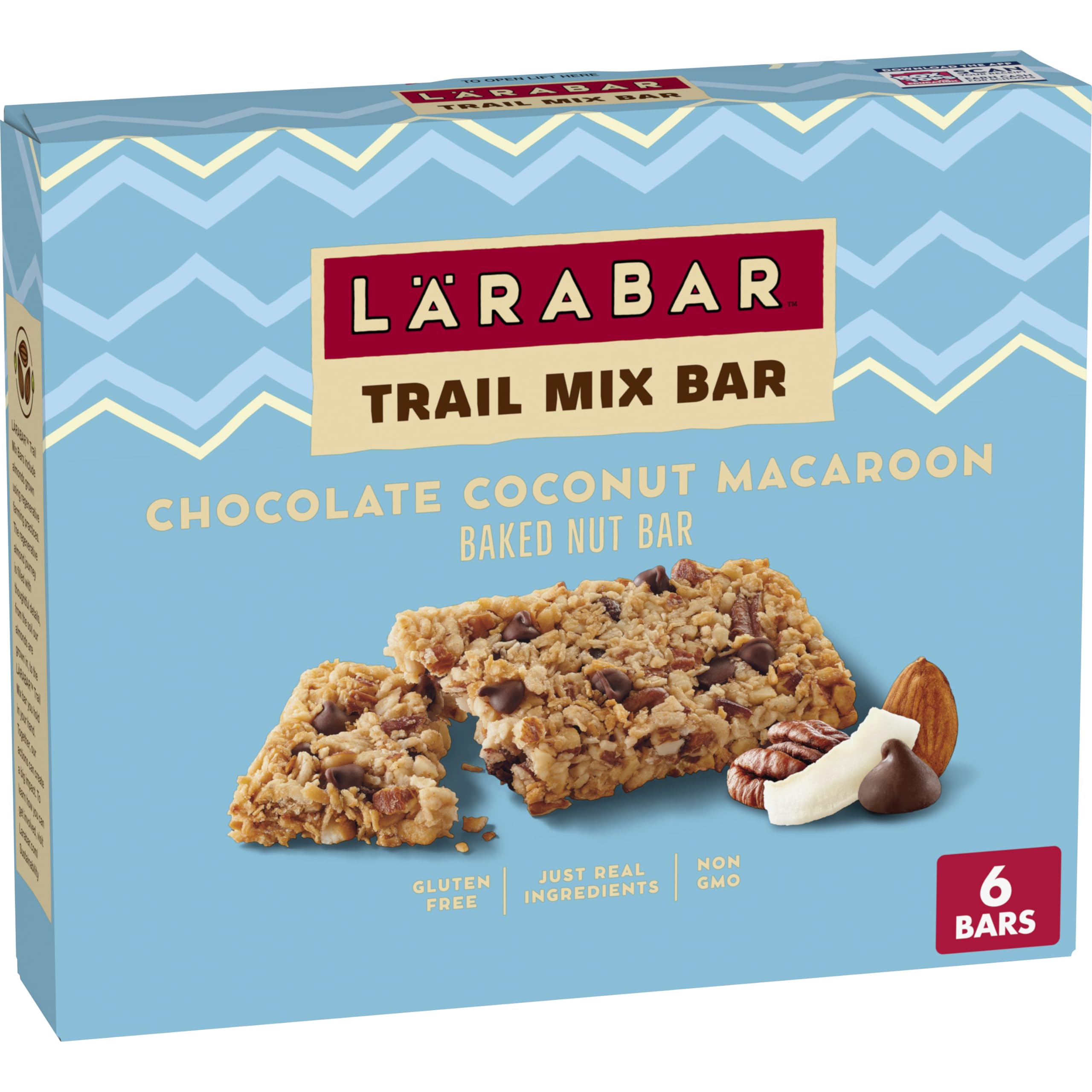 Larabar Trail Mix Chocolate Coconut Macaroon Bars, 1.06 oz (16 Count) - Gluten-Free Snack