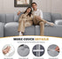 122" Modern L Shaped Modular Sectional Sofa, Boneless Couches for Living Room with Ottoman,4 Seater Convertible Chenille Cloud Couch Sofa Set, No Assembly Required, Light Grey 1 PCS
