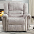 CANMOV Manual Recliner Chair, Classic and Traditional Manual Recliner Chair with Comfortable Arms and Back Single Sofa for Living Room, White Grey