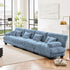 Modular Sectional Sofa, Comfy Cloud Couch 4 Seater Couch, Sectional Couches for Living Room, Modern Chenille Oversized Couches for Bedroom, Sleeper Deep Seat Sofa with Throw Pillows, Blue