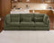 Oversized Modular Sofa, Extra Deep Cloud Chenille Sectional Couch with Ottoman Chaise, Fluffy Chenille 3 Seater Sofa for Living Room, Villa (Basic 3 Seater, Chenille Green)
