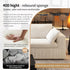 157.5" 4-Seater Cloud Sofa,Modular Sectional Couch,Modern Deep Seat Upholstered Couches with Plush Corduroy Fabric for Living Room Furniture,Bedroom and Apartment,No Assembly Required,White